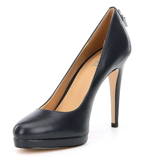 michael kors black heel white boftomt|Michael Kors closed toe pumps.